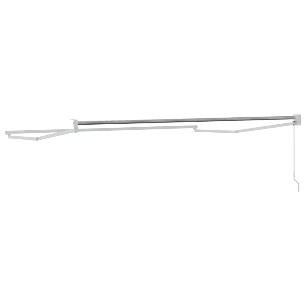 Retractable Awning Frame Manual White 350 x 250 cm Aluminium