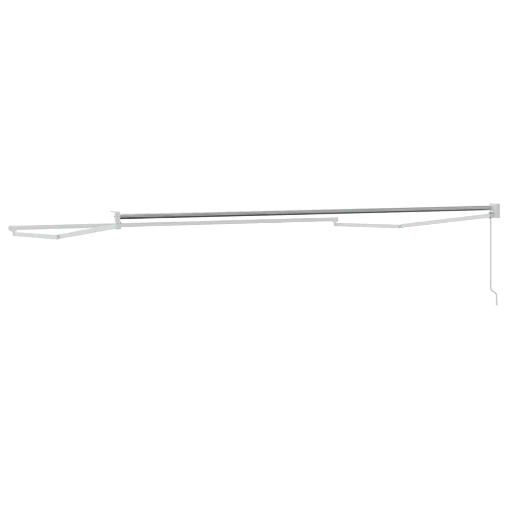 Retractable Awning Frame Manual White 400 x 300 cm Aluminium