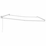 Retractable Awning Frame Manual White 400 x 300 cm Aluminium