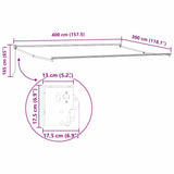 Awning Manual White 4 x 3 m Metal - Extra Image