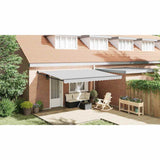 Retractable Awning Frame Anthracite 400 x 300 cm Aluminium
