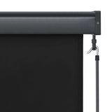 Roller Blind Anthracite 180 x 250 cm Fabric and Aluminum - Rear View