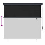 Roller Blind Anthracite 180 x 250 cm Fabric and Aluminum - Close-Up Angle