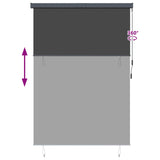Roller Blind Anthracite 180 x 250 cm Fabric and Aluminum - Extra Image