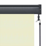 Roller Blind Cream 180 x 250 cm Fabric and Aluminum - Rear View