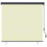 Roller Blind Cream 180 x 250 cm Fabric and Aluminum - Front View
