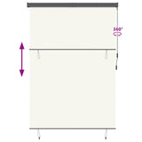 Roller Blind Cream 180 x 250 cm Fabric and Aluminum