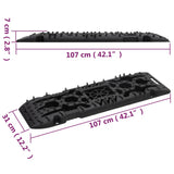 Traction Boards 2 pcs Black 107x31x7 cm Nylon - Extra Image