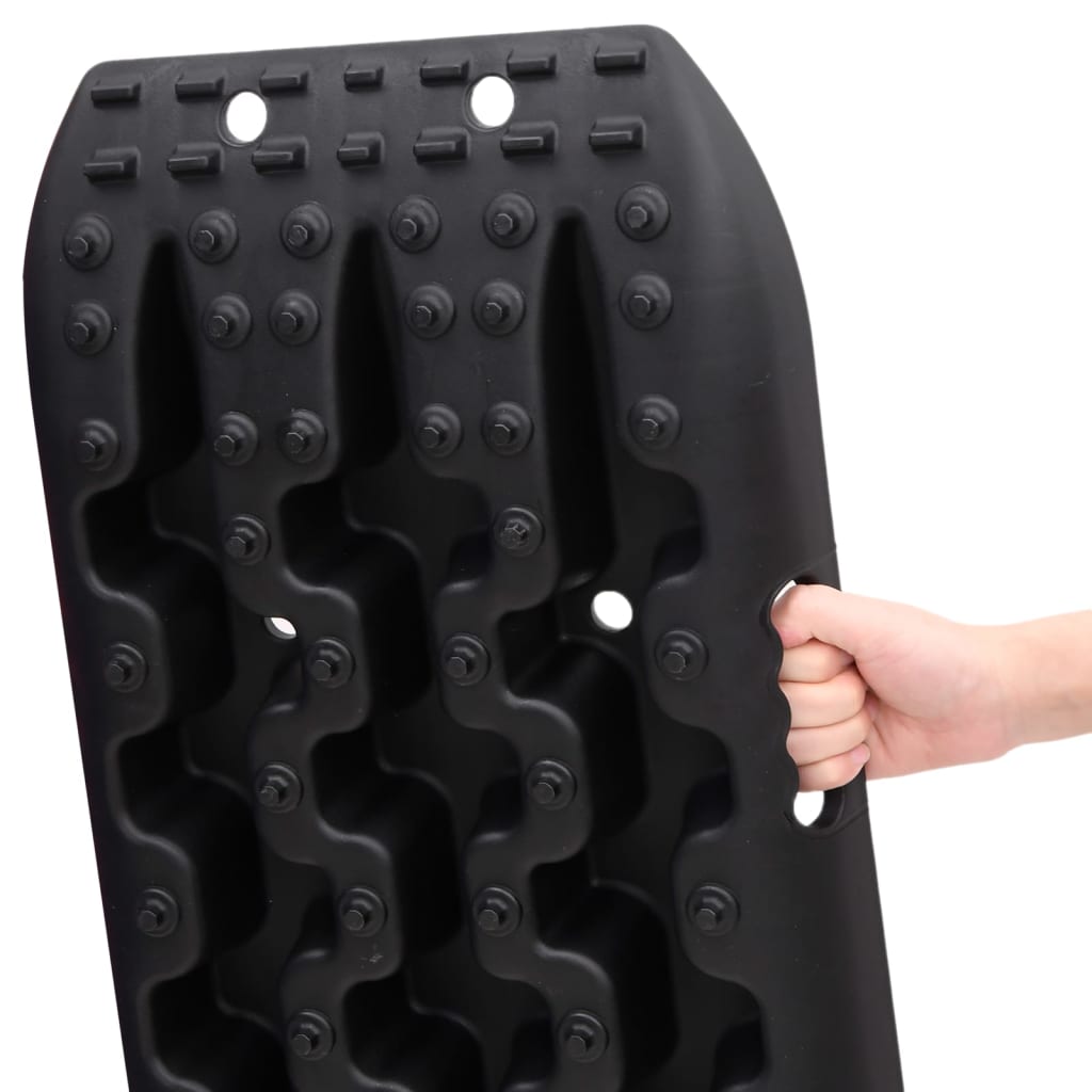 Traction Boards 2 pcs Black 106x30.5x7 cm Nylon