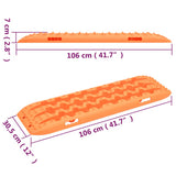 Traction Boards 2 pcs Orange 106x30.5x7 cm Nylon