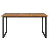 Garden Table with U-shaped Legs 160x80x75 cm Solid Wood Acacia
