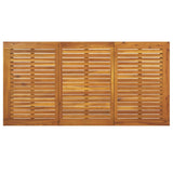 Garden Table with U-shaped Legs 160x80x75 cm Solid Wood Acacia - 45-Degree Angle