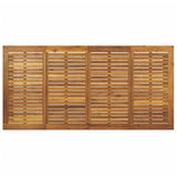 Garden Table with U-shaped Legs 200x90x75 cm Solid Wood Acacia - 45-Degree Angle