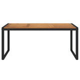 Garden Table with U-shaped Legs 180x90x75 cm Solid Wood Acacia - Side View