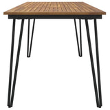 Garden Table with Hairpin Legs 160x80x75 cm Solid Wood Acacia - Top-Down View