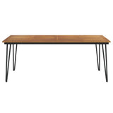Garden Table with Hairpin Legs 200x90x75 cm Solid Wood Acacia