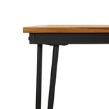 Garden Table with Hairpin Legs 200x90x75 cm Solid Wood Acacia - Rear View