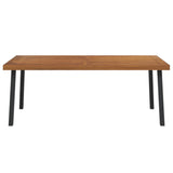 Garden Table 200x100x75 cm Solid Wood Acacia - Side View