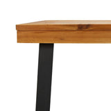 Garden Table 200x100x75 cm Solid Wood Acacia - Close-Up Angle