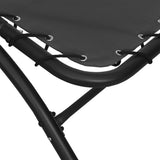Sun Lounger with Canopy Dark Grey 167x80x195 cm Fabric&Steel - 45-Degree Angle