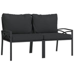 Garden Chairs with Grey Cushions 2 pcs 62x75x79 cm Steel