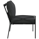 Garden Chairs with Grey Cushions 2 pcs 62x75x79 cm Steel