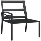 Garden Chairs with Grey Cushions 2 pcs 62x75x79 cm Steel