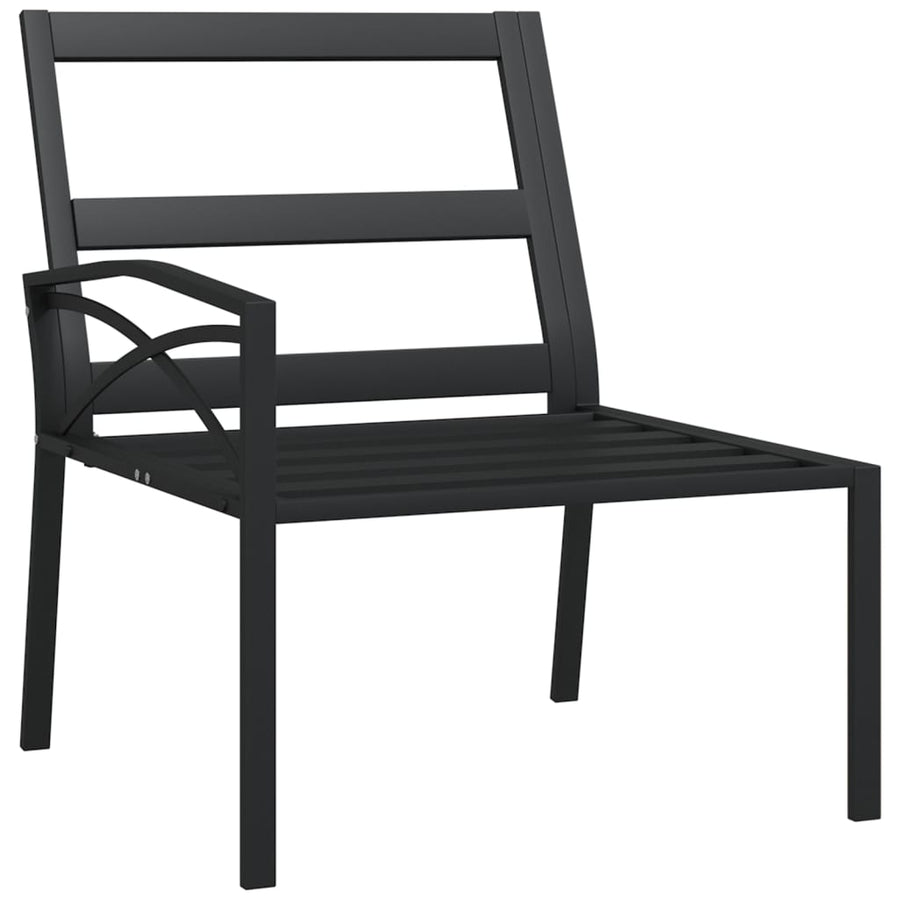Garden Chairs with Grey Cushions 2 pcs 62x75x79 cm Steel