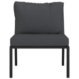Garden Chairs with Grey Cushions 2 pcs 60x74x79 cm Steel