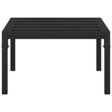 Garden Coffee Table Black 60x60x35 cm Steel - Side View
