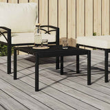 Garden Coffee Table Black 60x60x35 cm Steel