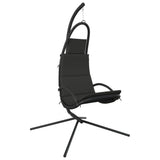 Garden Swing Chair with Cushion Dark Grey Oxford Fabric&Steel - Front View