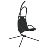 Garden Swing Chair with Cushion Dark Grey Oxford Fabric&Steel - Rear View
