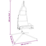 Garden Swing Chair with Cushion Dark Grey Oxford Fabric&Steel