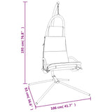 Garden Swing Chair with Cushion Dark Grey Oxford Fabric&Steel - Extra Image