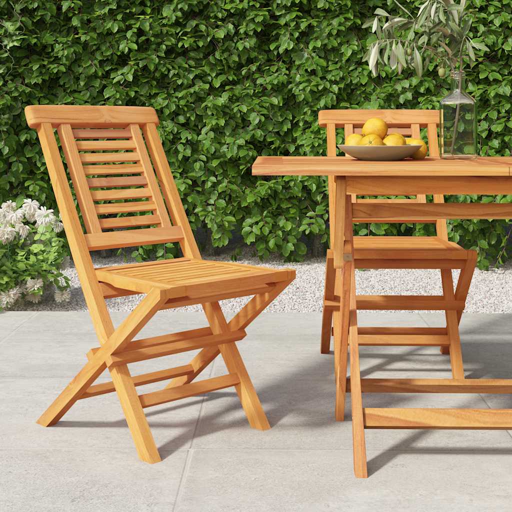 Folding Chairs 2 pcs 47x63x90 cm Solid Wood Teak