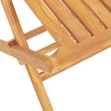 Folding Garden Chairs 2 pcs 47x47x89 cm Solid Wood Teak - Close-Up Angle