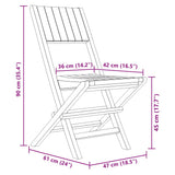 Folding Garden Chairs 2 pcs 47x61x90 cm Solid Wood Teak