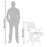 Folding Garden Chairs 2 pcs 55x61x90 cm Solid Wood Teak
