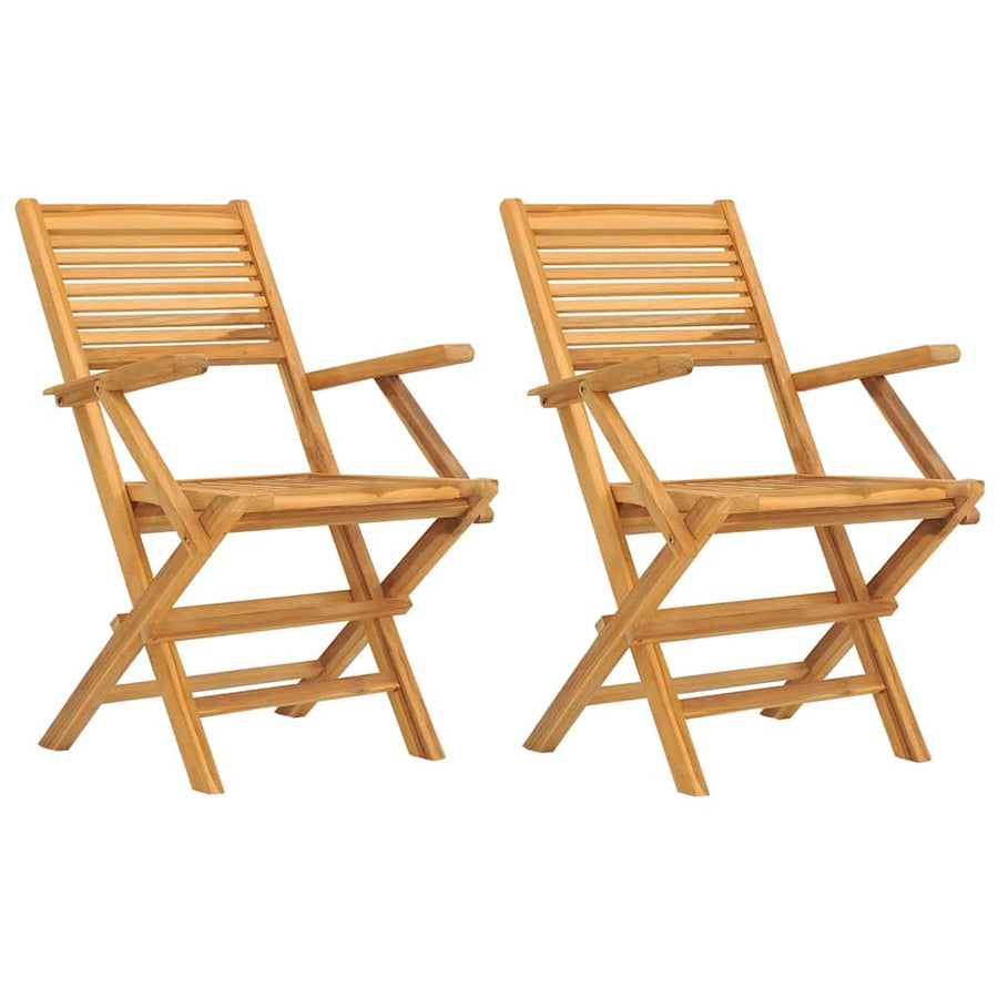 Folding Chairs 2 pcs 55x62x90 cm Solid Wood Teak
