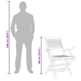 Folding Garden Chairs 2 pcs 55x62x90 cm Solid Wood Teak