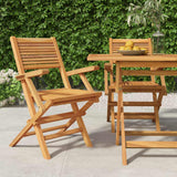 Folding Garden Chairs 2 pcs 55x62x90 cm Solid Wood Teak