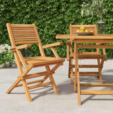 Folding Garden Chairs 2 pcs 55x62x90 cm Solid Wood Teak
