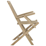 Folding Chairs 2 pcs Grey 56x61x89 cm Solid Wood Teak