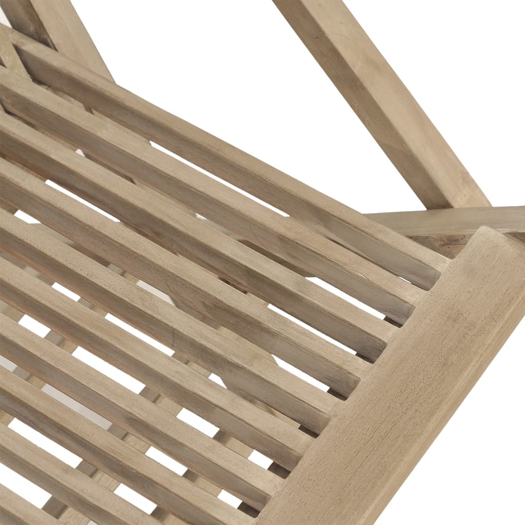 Folding Chairs 2 pcs Grey 56x61x89 cm Solid Wood Teak