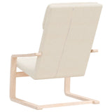 Relaxing Chair Cream Fabric - Rear View