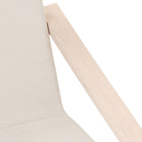 Relaxing Chair Cream Fabric - Close-Up Angle