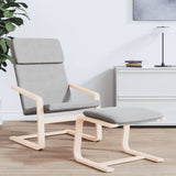 Relaxing Chair Light Grey Fabric - Side View