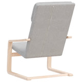 Relaxing Chair Light Grey Fabric - Rear View