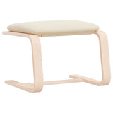 Footstool Cream 51x41x40 cm Fabric